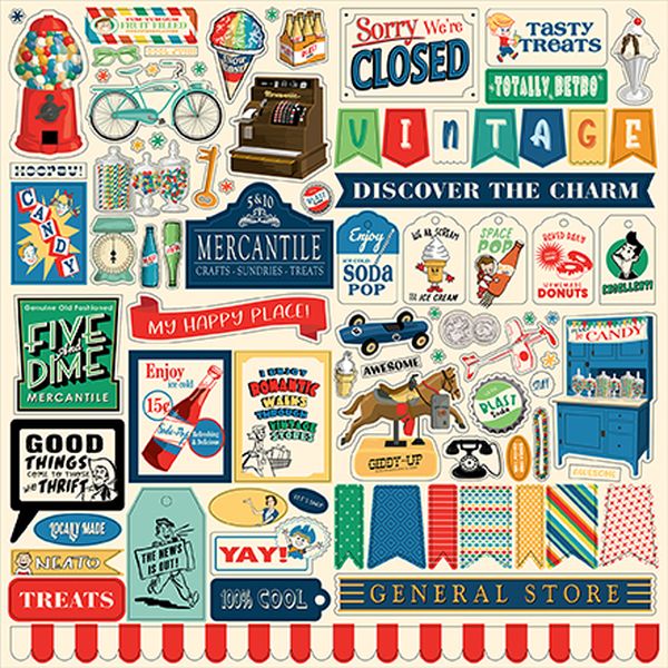 Carta Bella Mercantile Element Sticker