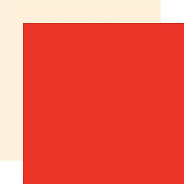Carta Bella Merchantile: Red / Cream 12x12 Coordinating Solid DS Paper