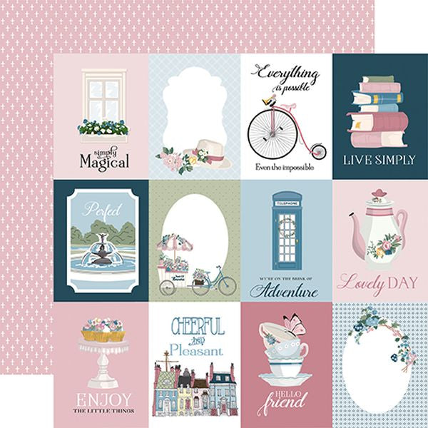 Carta Bella My Favorite Things - 3x4 Journaling Cards 12x12 DS Paper (1 Sheet)