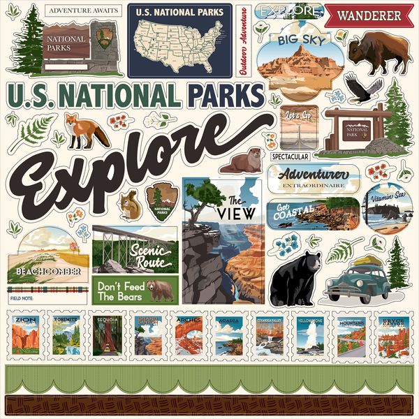 Carta Bella National Parks Element Sticker