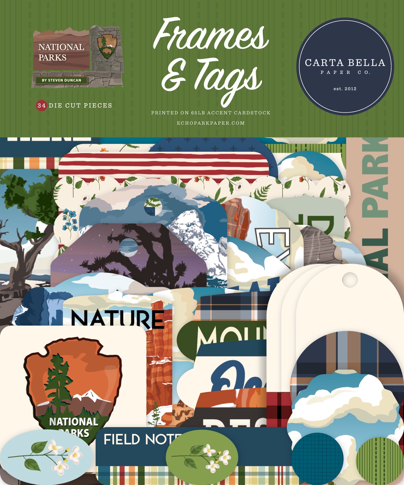 Carta Bella National Parks Frames & Tags
