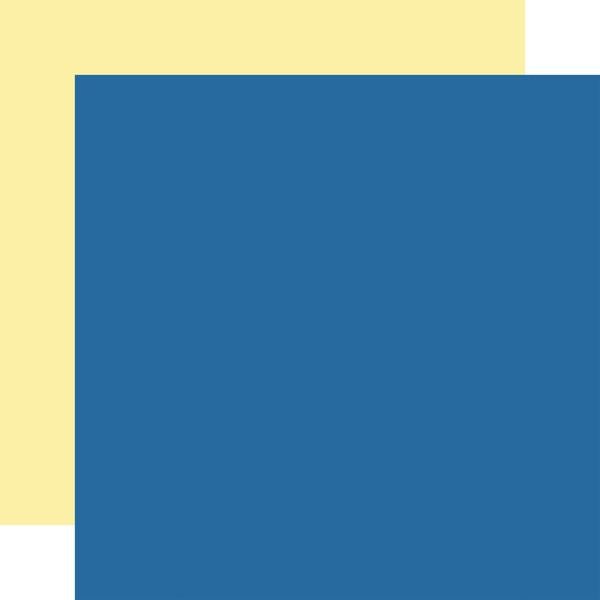 Carta Bella New York City: Blue / Yellow 12x12 Coordinating Solid (1 Sheet)