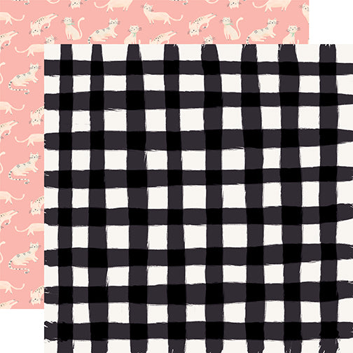 Our House Black Gingham Paper