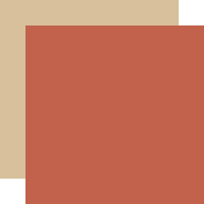 Carta Bella On The Farm Red / Tan 12x12 Coordinating Solid Paper (1 Sheet)