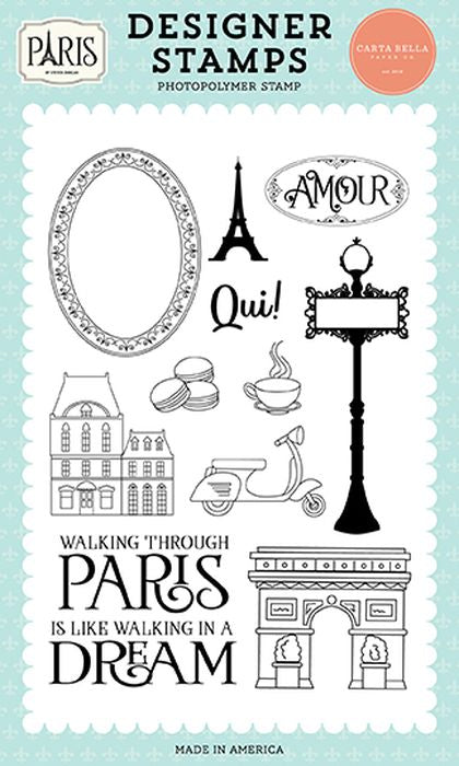 Carta Bella - Paris Walking Through Paris Stamp Set