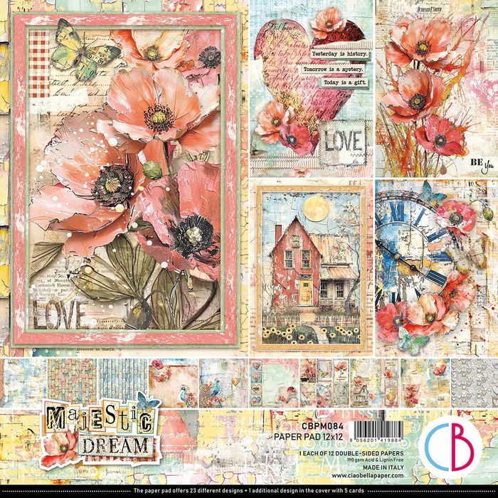 Ciao Bella Majestic Dream Paper Pad 12"x 12" 12/Pkg