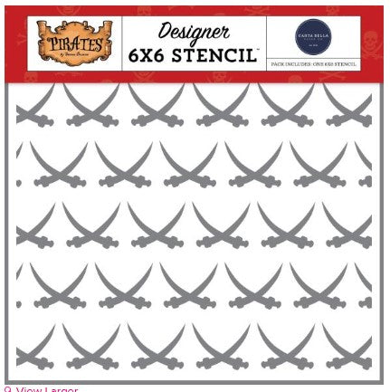 Echo Park SWORDS-PIRATES STENCIL