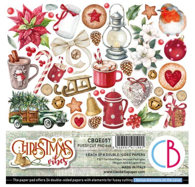 Christmas Vibes Fussy Cut 6x6 P