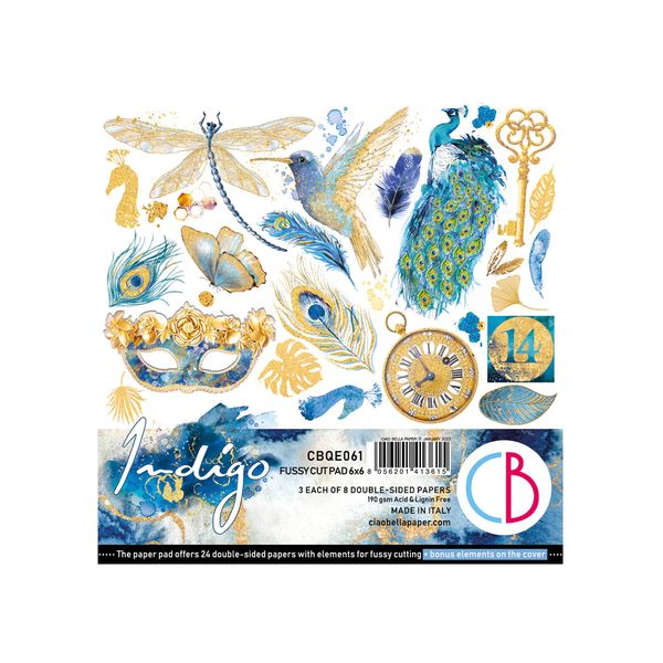 Indigo Fussy Cut 6x6 Pad