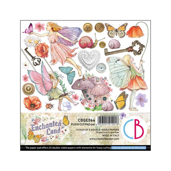 Ciao Bella Enchanted Land 6"x6" Fussy Cut Pad, 24 sheets/pkg.