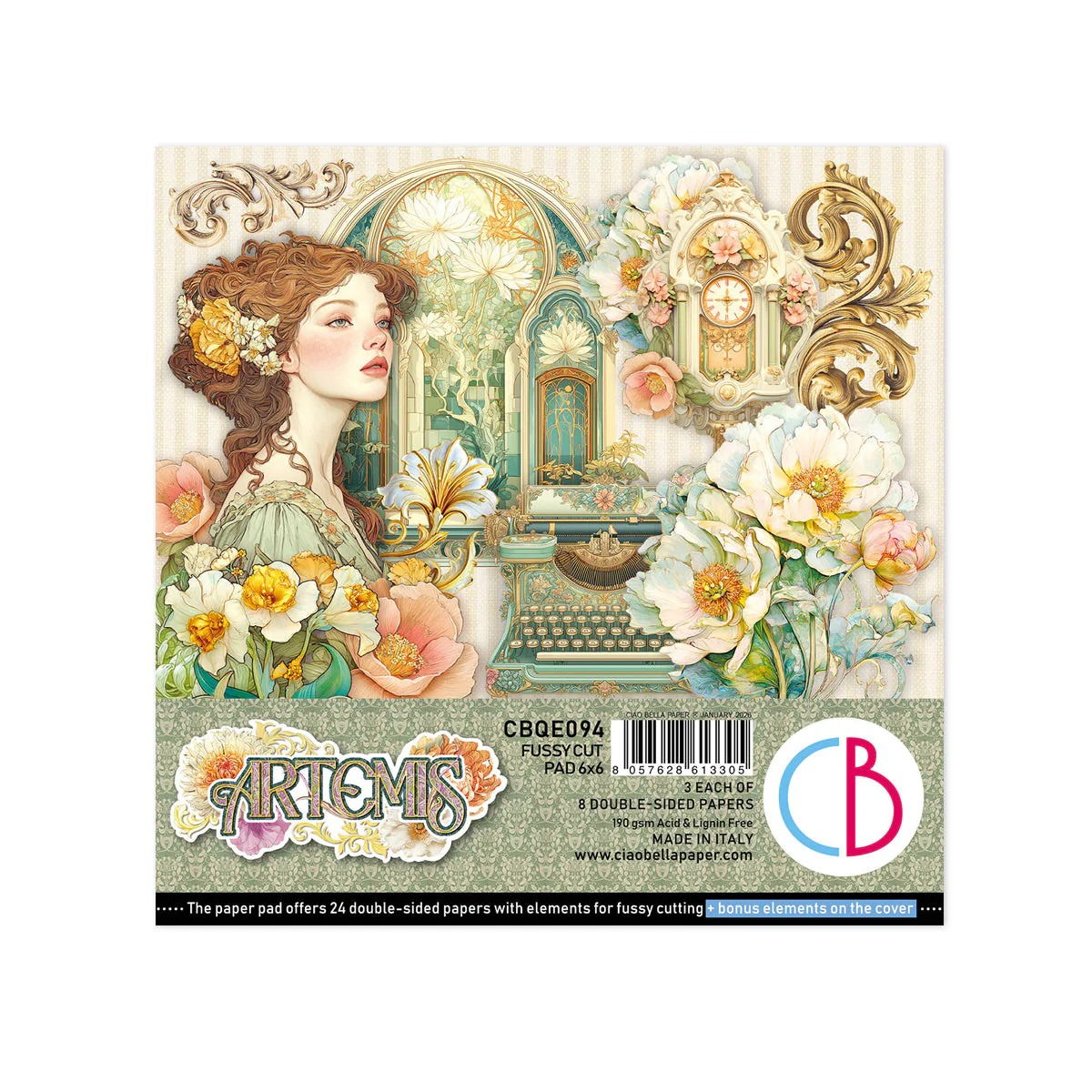 Ciao Bella Artemis Fussy Cut Pad 6"x6" 24/Pkg