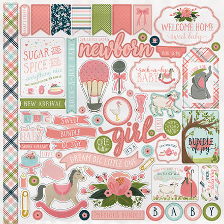 DISC - Carta Bella Rock-A-Bye Girl Element Sticker