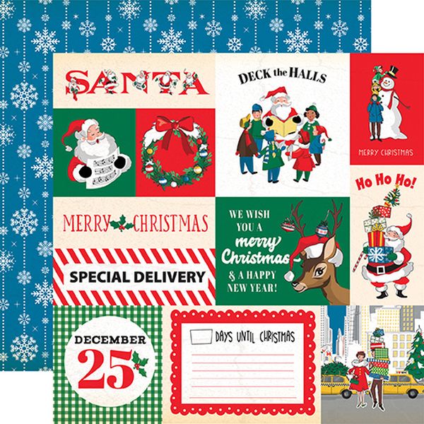 Carta Bella Season's Greetings Double-Sided Cardstock 12"X12"-Multi Journaling Cards