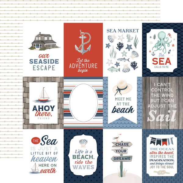 Carta Bella: Seashore - 3x4 Journaling Cards DS Paper