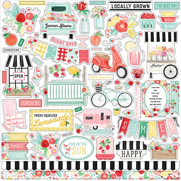 Carta Bella Summer Market Element Sticker