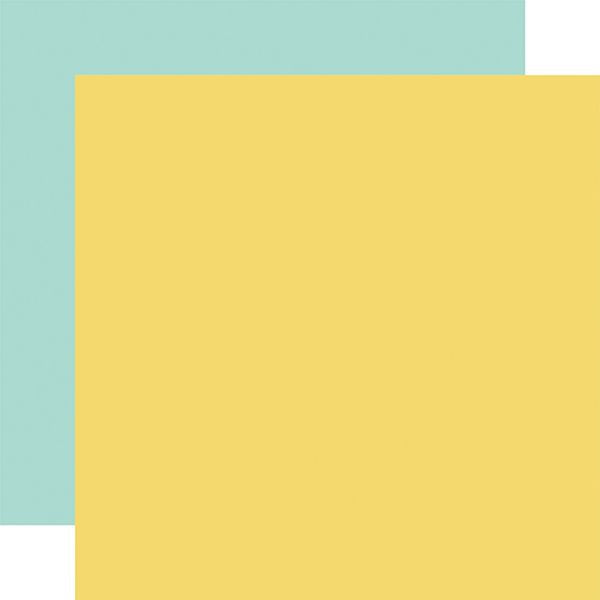 Carta Bella Summer Market Yellow / Blue -Coordinating Solid Paper (1 Sheet)