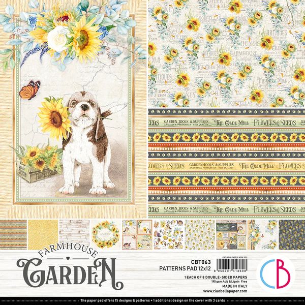 Farmhouse Garden Patterns Pad 12X12