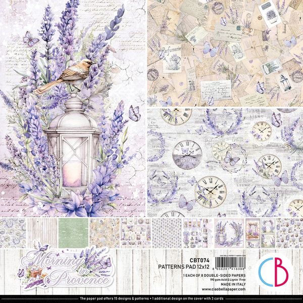 Morning In Provence Patterns Pad 12"x12" 8/Pkg