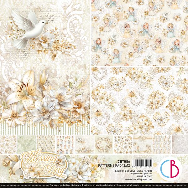 Ciao Bella: Blessing Day Patterns Pad 12"x12" 8/Pkg