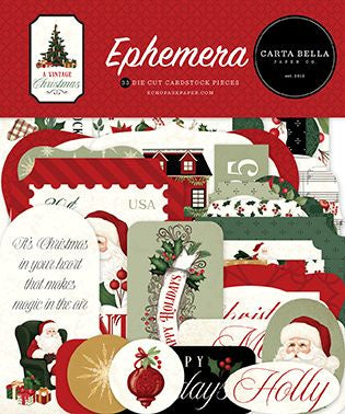 Carta Bella Cardstock Ephemera-Icons, A Vintage Christmas