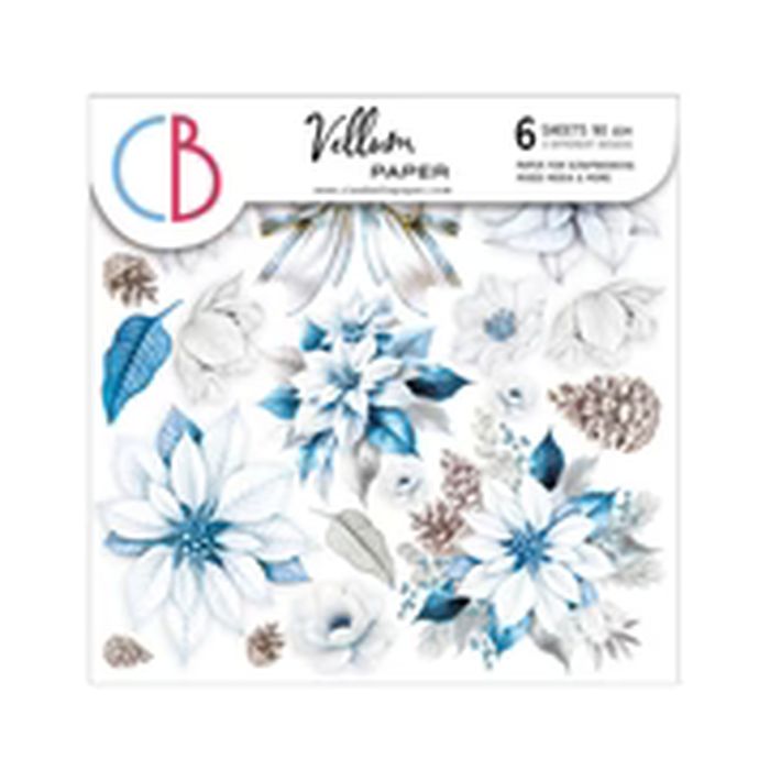 Ciao Bella Vellum Elegance of Blue Fussy Cut 6"x6"