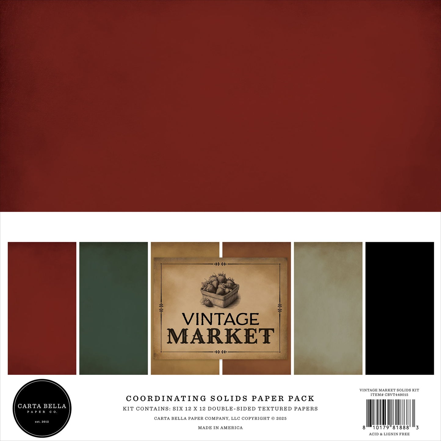 Carta Bella: Vintage Market Solids Kit