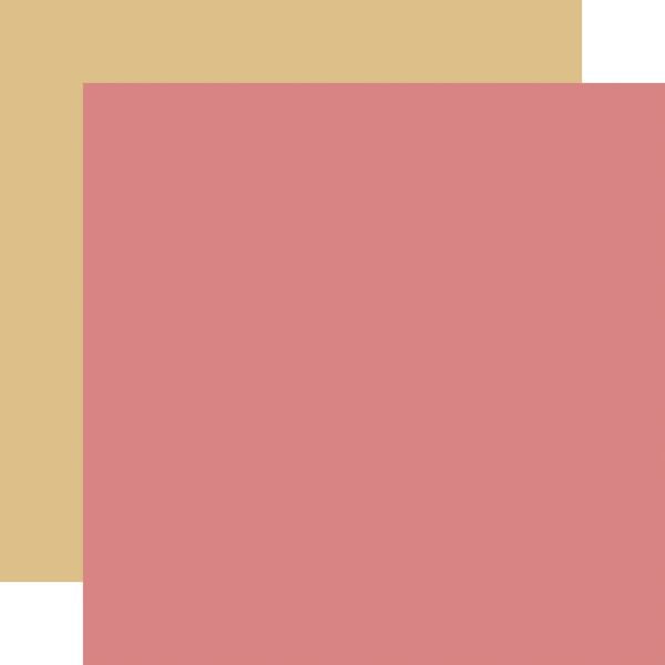 Carta Bella Wine: Pink / Gold 12x12 Coordinating Solid Paper (1 Sheet)