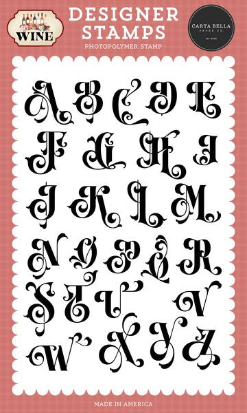 Carta Bella Wine Flourish Alphabet Stamp Set