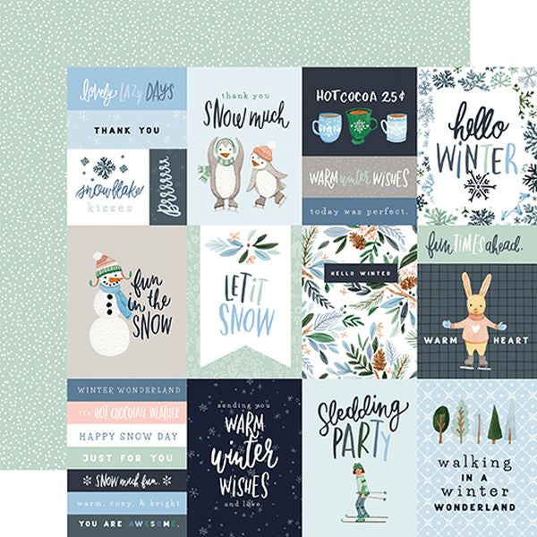 Carta Bella Winter Market: 3x4 Journaling Cards DS Paper