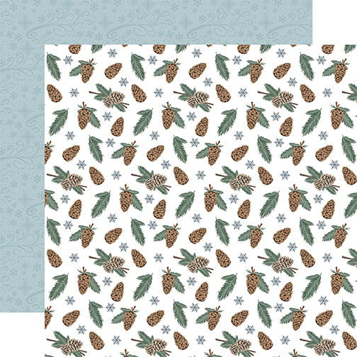Carta Bella Winter Wonderland: Pinecones And Pine 12x12 Patterned Paper