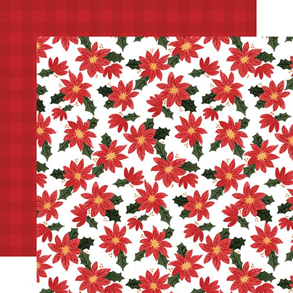 Carta Bella Happy Christmas - Popping Poinsettias 12x12 DS Paper (1 Sheet)