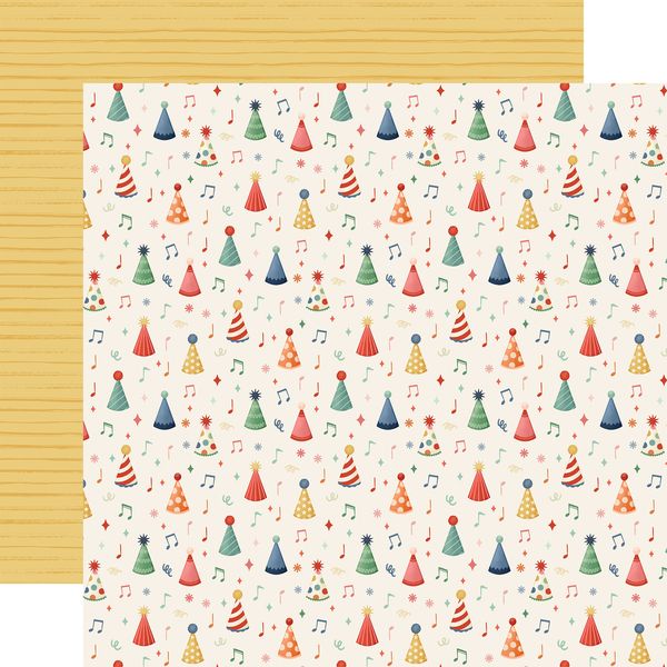 Carta Bella They Say It's Your Birthday Birthday Song Party Hats 12x12 DS Patterned Paper (1 Sheet) (1 Sheet)