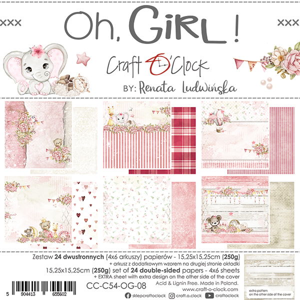 Craft-o-Clock Oh, Girl! 6x6 Papers Set
