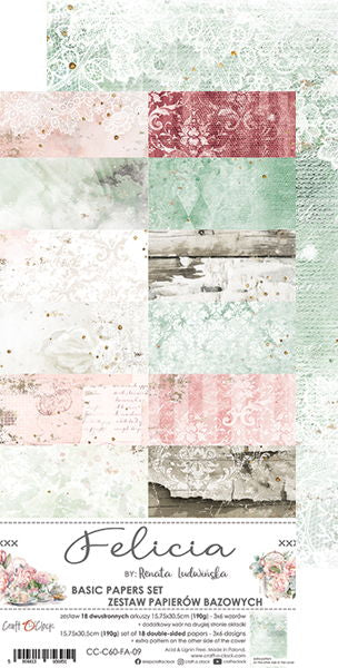Craft-o-Clock Felicia 6x12 Basic Papers Set