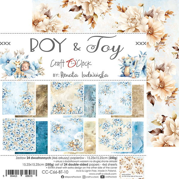 Craft-o-Clock Boy & Toy 6x6 Papers Set