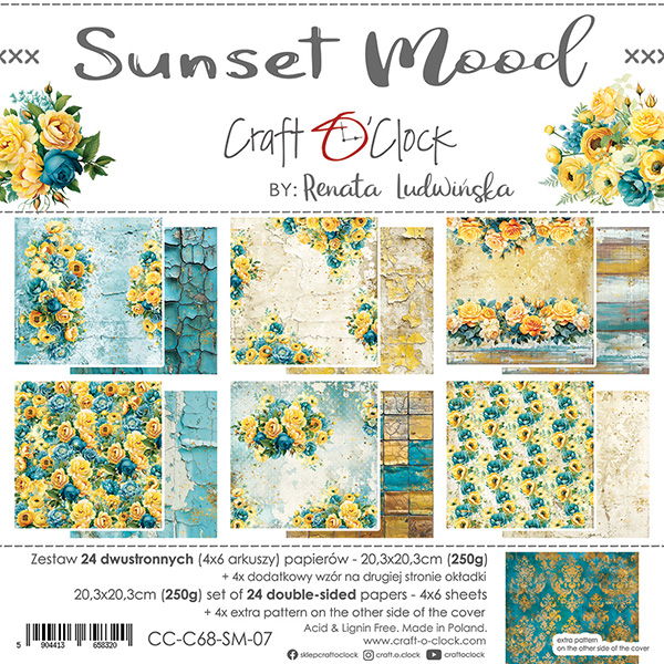 Craft-o-Clock Sunset Mood 8x8 Papers Set