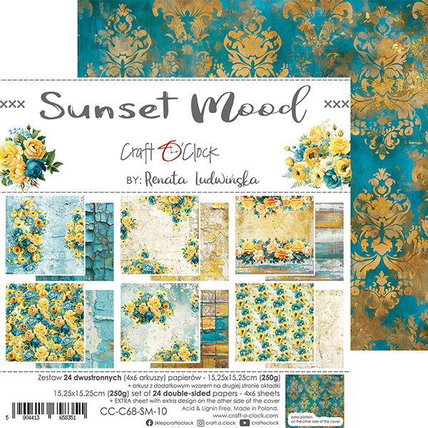 Craft-o-Clock Sunset Mood 6x6 Papers Set