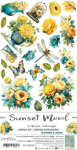 Craft-o-Clock Sunset Mood extras set – flowers