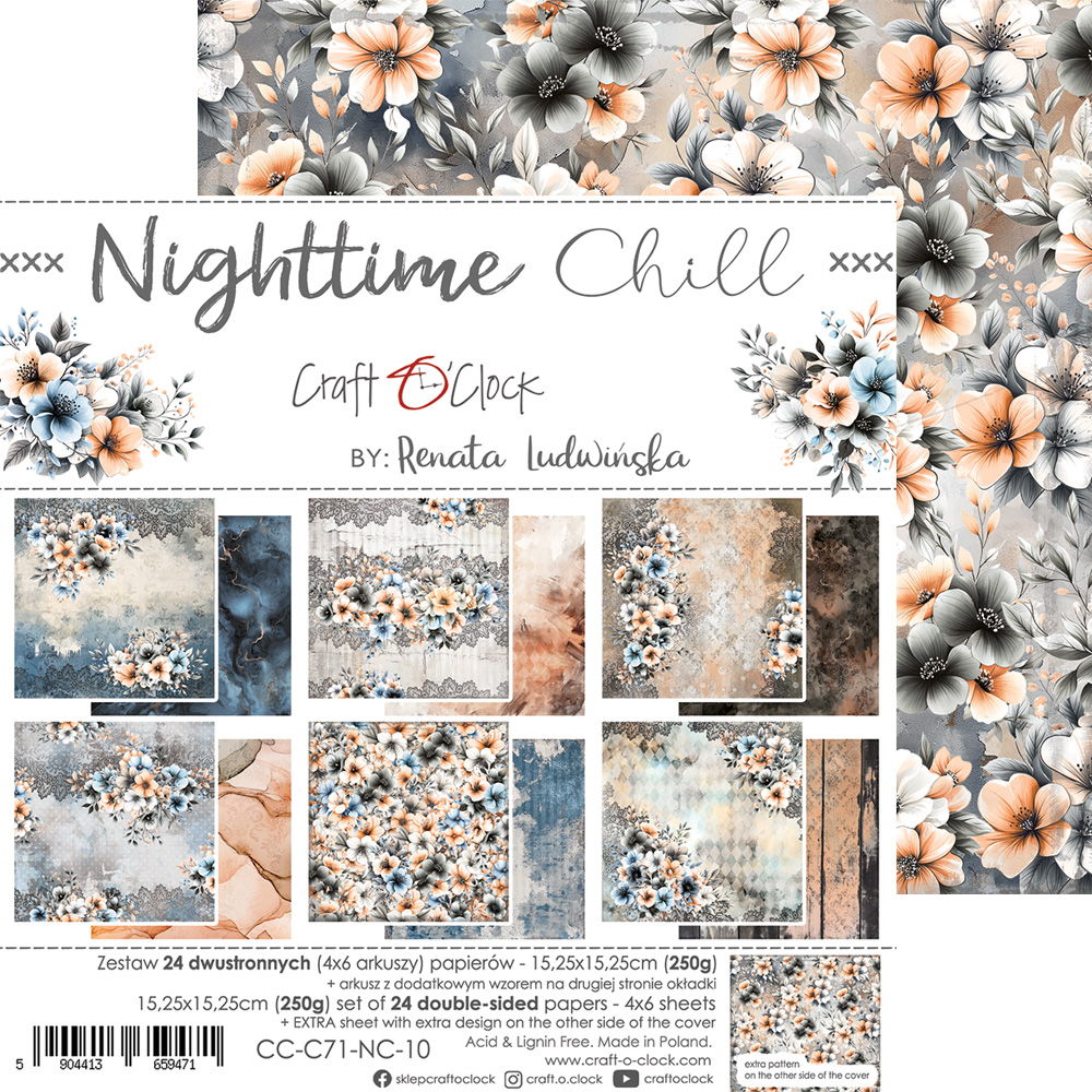 Craft-o-Clock Nighttime Chill 6x6 Papers Set