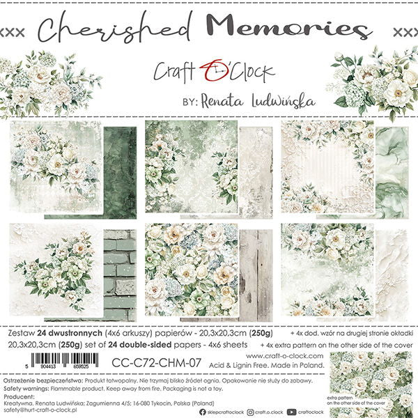 Craft-o-Clock Cherished Memories 8x8 Papers Set