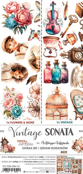 Craft-o-Clock Vintage Sonata extras set – mix