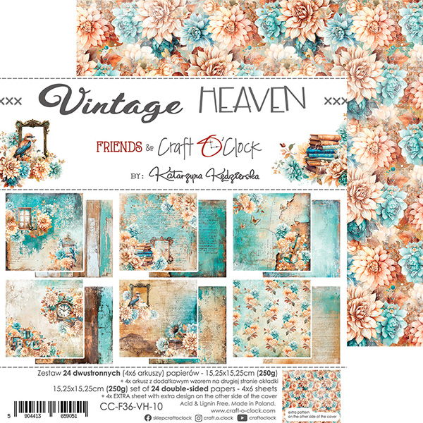 Craft-o-Clock Vintage Heaven 6x6 Papers Set