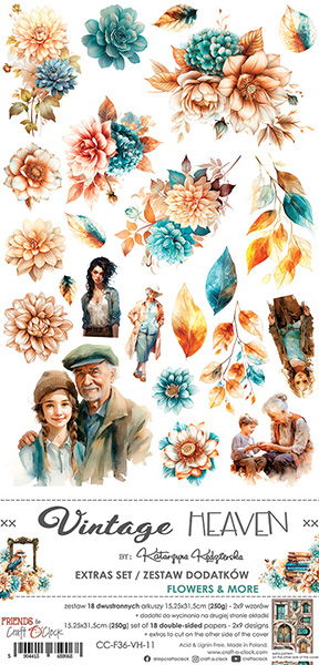Craft-o-Clock Vintage Heaven extras set – flowers