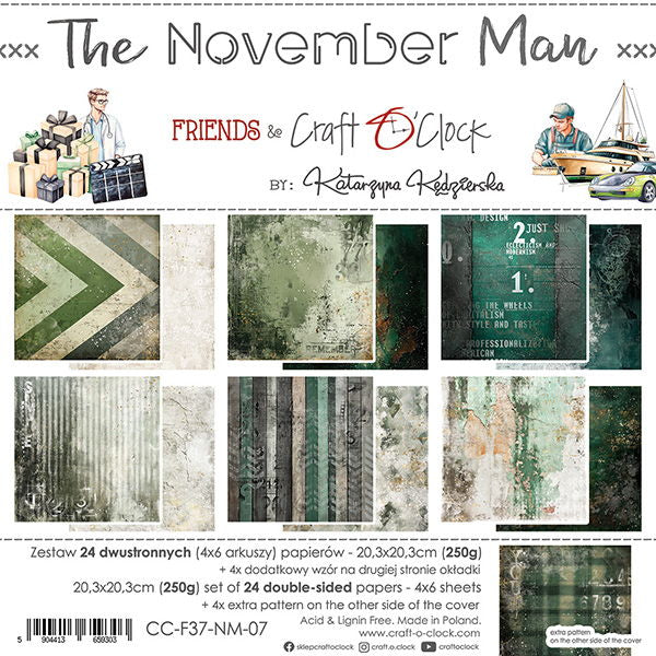 Craft-o-Clock The November Man 8x8 Papers Set