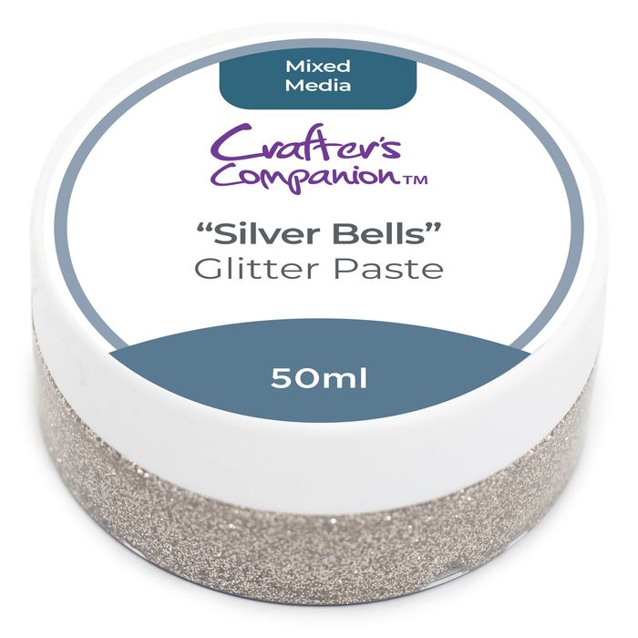 Crafter's Companion Mixed Media Glitter Paste-Silver Bells