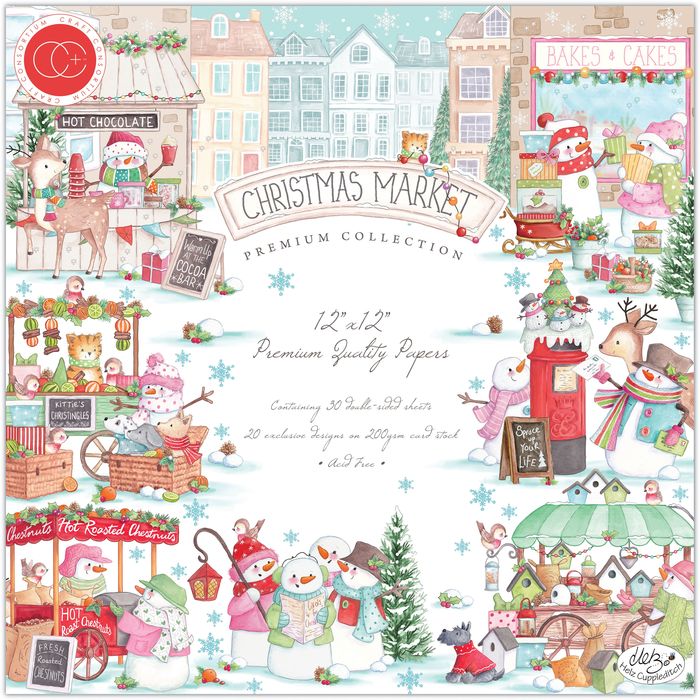 Craft Consortium Double-Sided Paper Pad 12"X12" 30/Pkg-Christmas Market