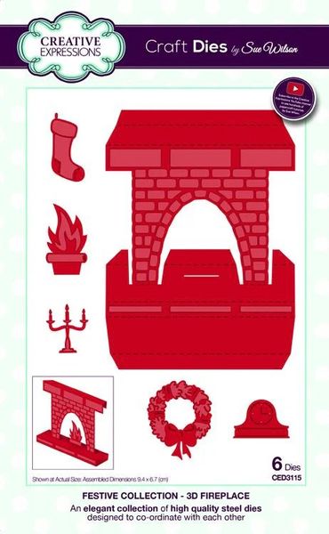 Creative Expressions Festive Collection 3D Fireplace