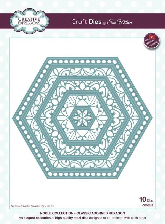 Noble Collection Classic Adorned Hexagon Die