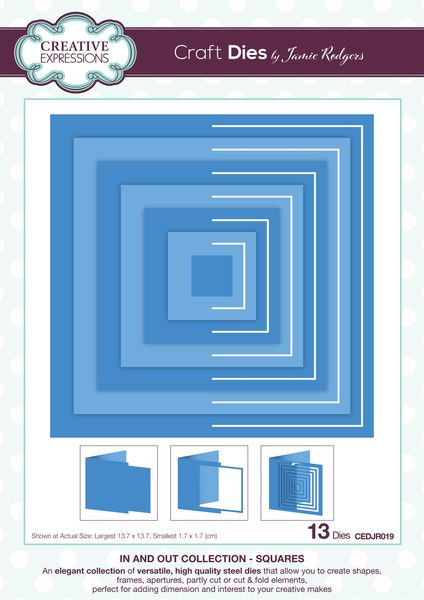 Creative Expressions Craft Dies By Jamie Rodgers-In And Out Collection: Squares