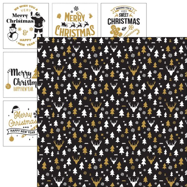 Reminisce Christmas Greetings: Christmas DS Paper (1 Sheet)